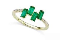 Jen’s Emerald Enchantment: Meira T Gold Baguette Ring