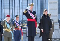 Queen Letizia Sparkles in Gold and Diamonds for Pascua Militar