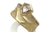 Jen’s Coveted Keiko Mita Crown Ring Golden with Champagne Diamonds