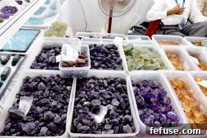Rough Gemstone Show 2016 Jaipur Image 8: Precious rough stones display