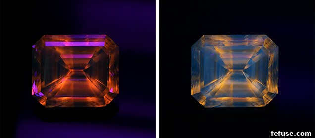 blue synthetic diamond fluorescence
