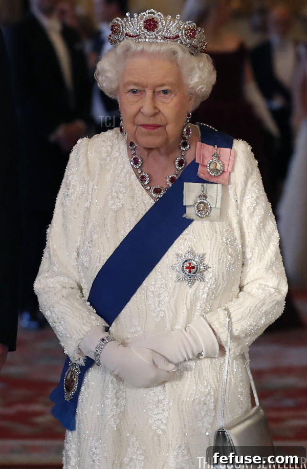 Glittering Majesty: Buckingham Palace State Banquet Jewels 3 ALASTAIR GRANT/AFP/Getty Images