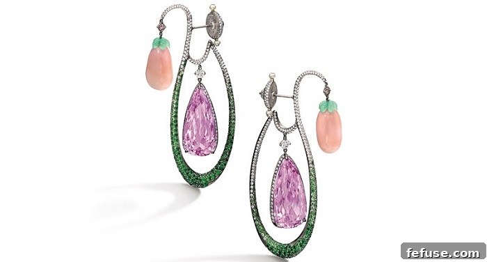 gem-set earrings from Chan
