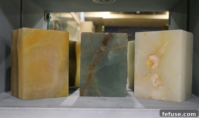 Striking Onyx Marble Specimen with Characteristic Banding