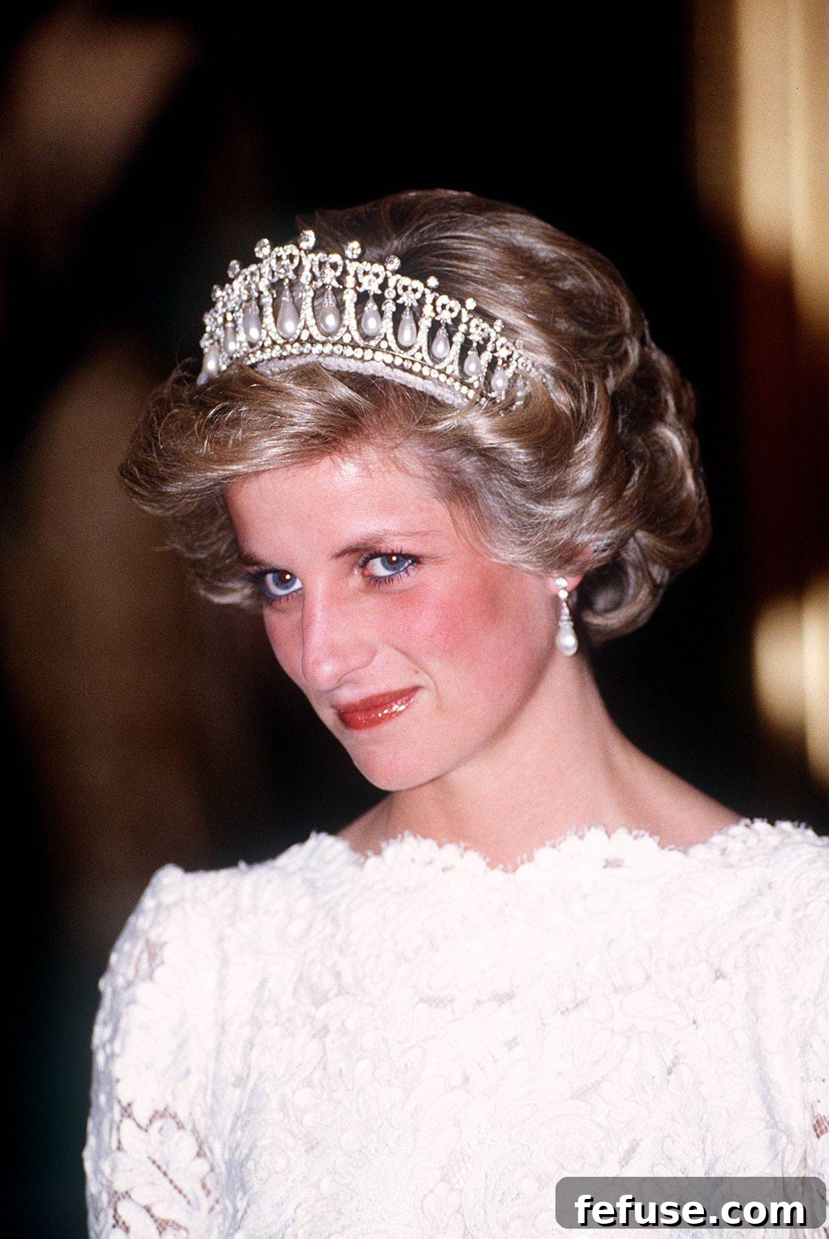 The Princess of Wales attends a reception at the British Embassy in Washington, 1985 (Trinity Mirror/Mirrorpix/Alamy)