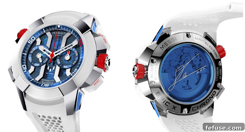 Messi’s signature on the sapphire glass back