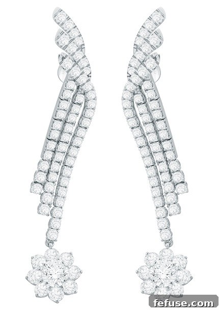 Forevermark Flower Drop Diamond Earrings set
