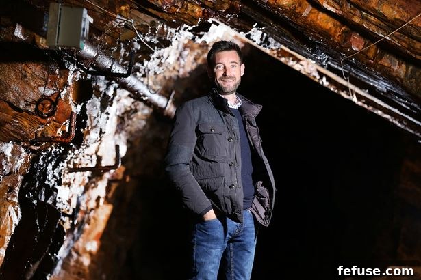 Ben Roberts inside the gold mine near Dolgellau It is owned by Clogau Gold Picture Lor