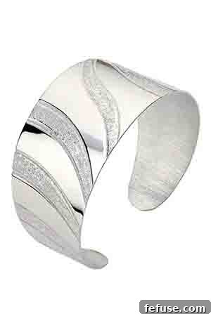 Pacific Wave cuff in sterling silver