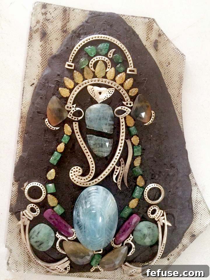Shimlesh Vyas jewelry display featuring various shapes and sizes of gemstones