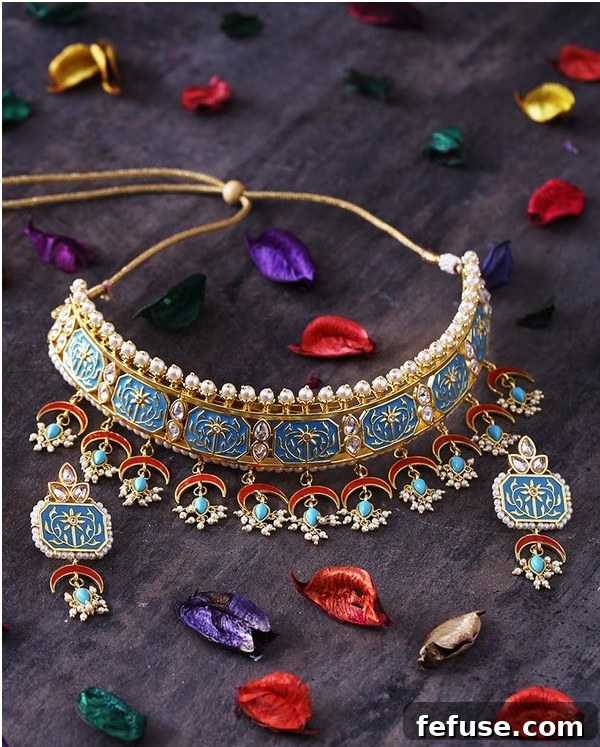 new colorful bridal jewellery