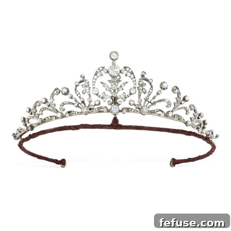 The Victorian Diamond Foliate Tiara Worn By Maggie Smith.