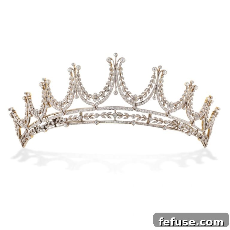 The Edwardian Diamond Tiara Worn By Elizabeth McGovern.