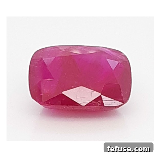Ruby cushion 17.14ct unheated from Burma