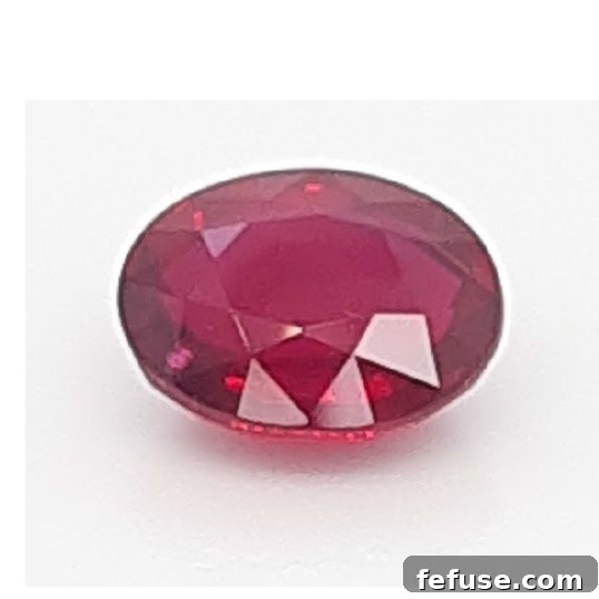 Ruby oval unheated 4.09ct from Mozambique