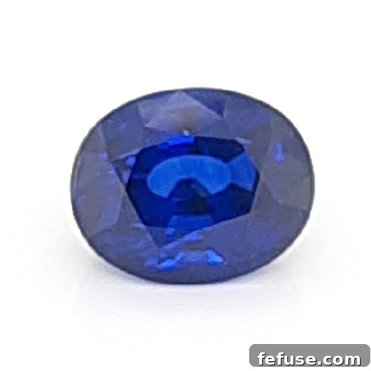 Blue sapphire oval 15.09ct from Sri Lanka