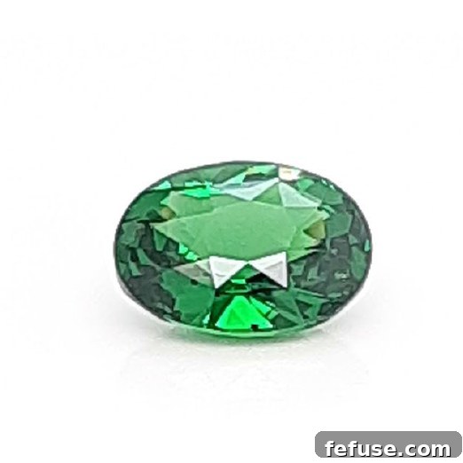 Tsavorite oval Africa 9.10cts unheated GRS
