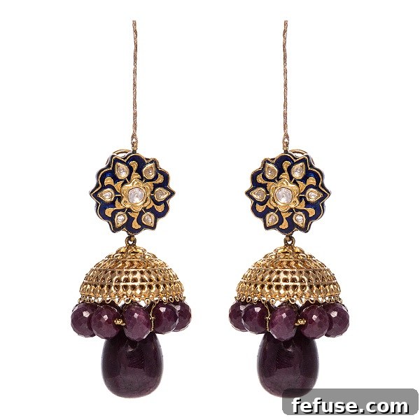 Latique Unveils Indian Heritage Rajwada Kundan Enamel Earrings 3 Gurutal