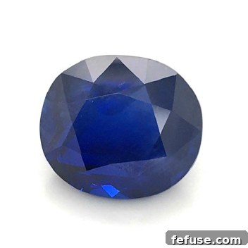 Sapphire 14.33ct Oval, Burma, No Heat, SSEF & GRS certified, royal blue