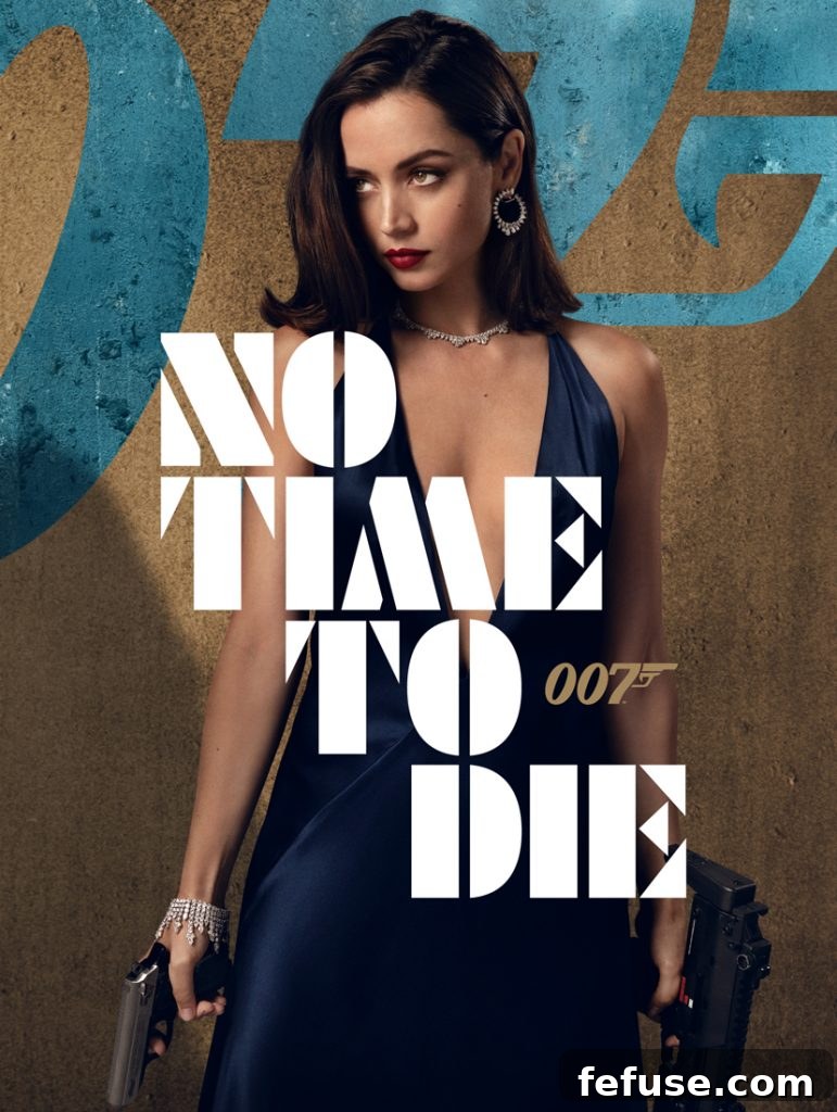 Ana de Armas as Paloma in No Time To Die, wearing Chopard wristwear.