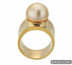 The stunning Golden South Sea Pearl Ring by Christina Malle, a signature piece from her new ethical capsule collection.