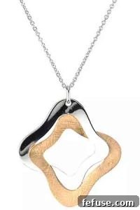 Yvonne necklace in sterling silver and 18k rose gold