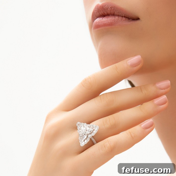 The Tryst suite from the Rare Flora Collection, symbolizing balance and virtues with its harmonious three-petal design