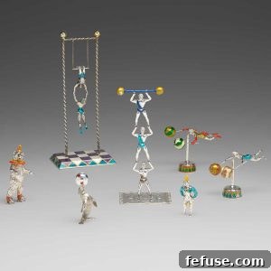 Gene Moore Tiffany & Co. Sterling Silver and Enamel Clown Figure