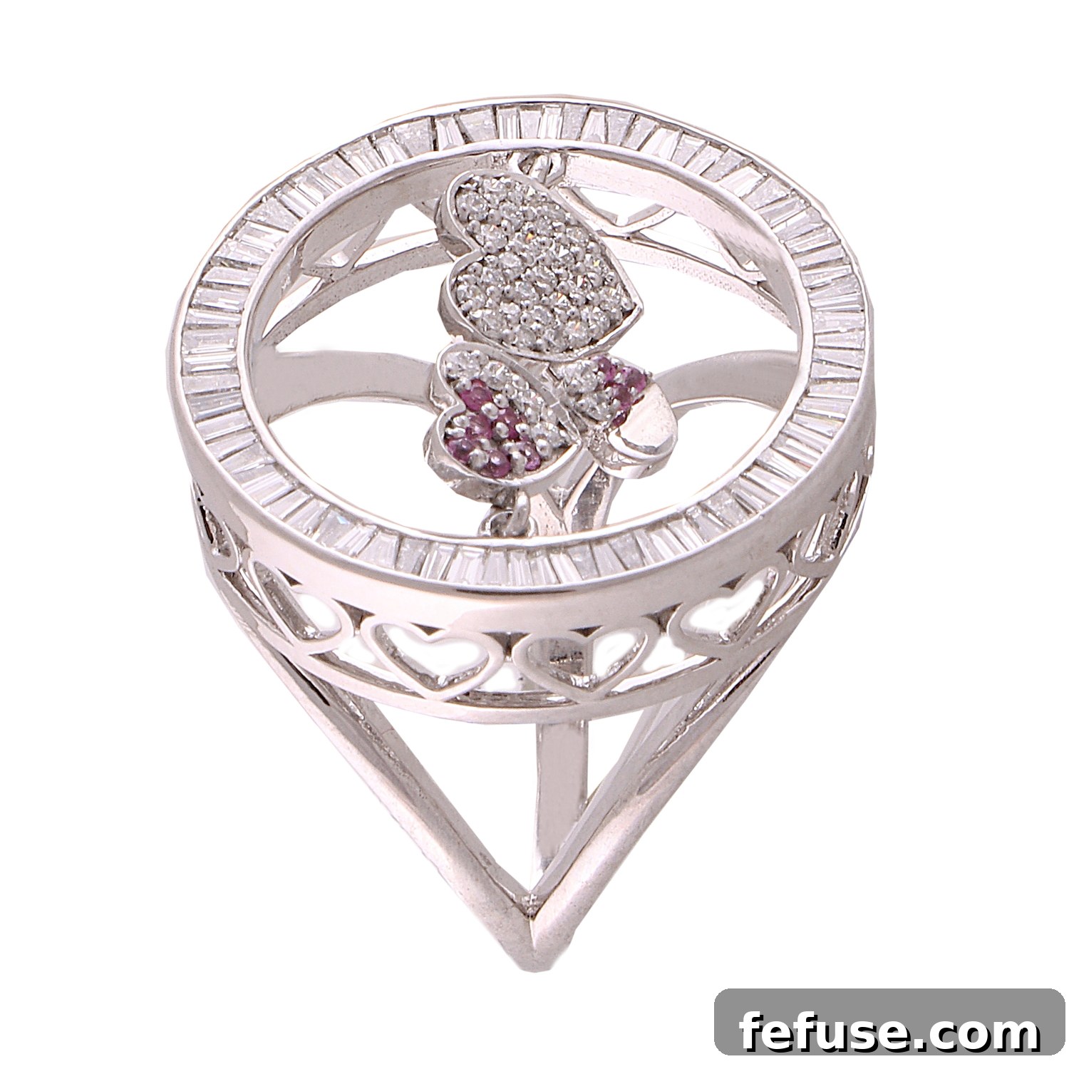 ANMOL ushers in the season of love with 'Enchante' - Elegant diamond and ruby ring with intricate floral motifs.