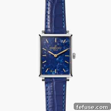 The Shirley Fromer watch with a vibrant lapis dial, showcasing elegant craftsmanship