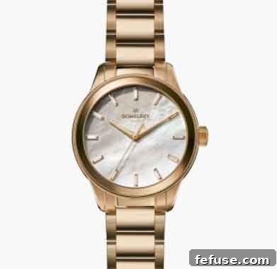 The Grace Lightfoot watch with a stunning mother-of-pearl dial, exuding sophistication and shine