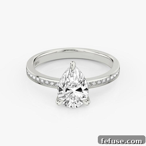 The Art of the Stack: Pairing Engagement Ring Shapes with the Perfect Wedding Band 14 Pear