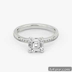 The Art of the Stack: Pairing Engagement Ring Shapes with the Perfect Wedding Band 19 Asscher