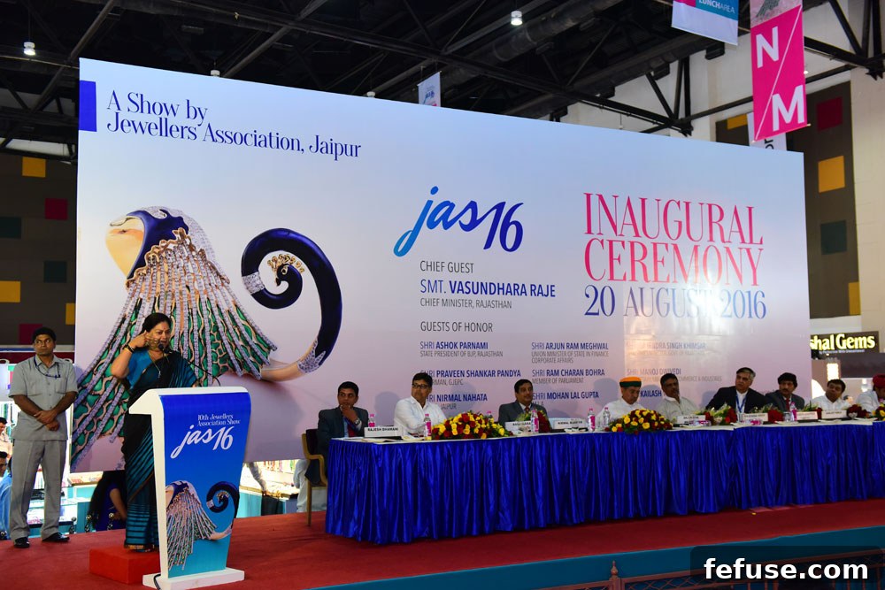 Rajasthan Chief Minister Vasundhara Raje inaugurating JAS 2016