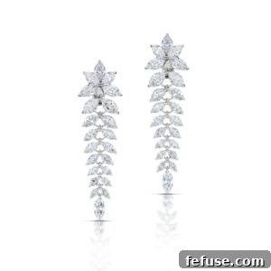 17.93 Carat Marquise Diamond Chandelier Earrings by Stephen Silver, worn by Catherine Zeta-Jones