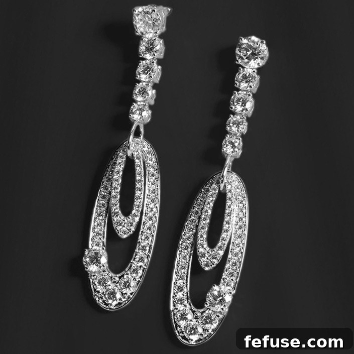 Mavitrra Amoura Celesta Earrings, sparkling diamond earrings for festive occasions and bridal looks