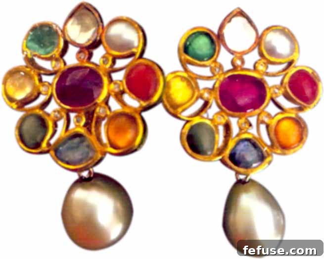 Earrings - Traditional Kundan Meena Jadau Design