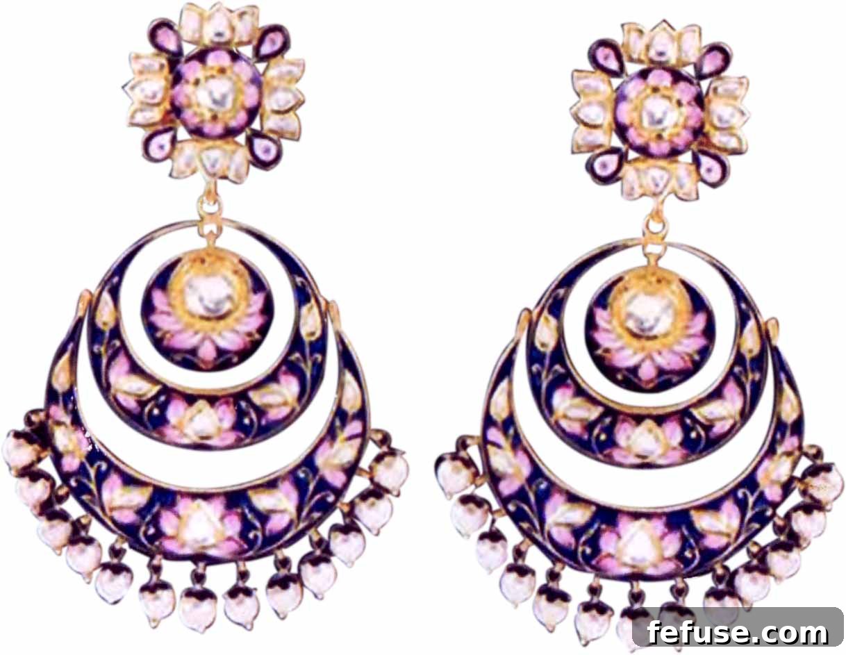 Artisanal Kundan Meena Jadau Earrings