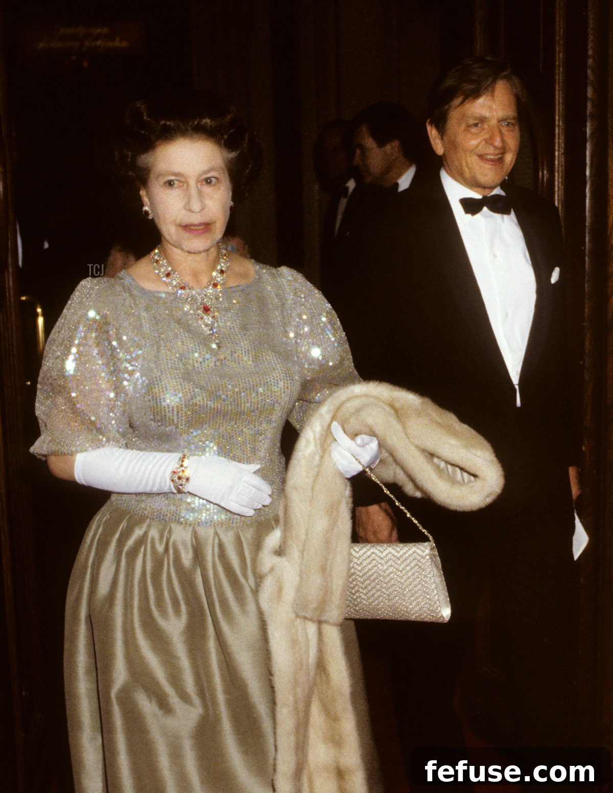Queen Elizabeth II at the opera house in Stockholm during her 1983 state visit