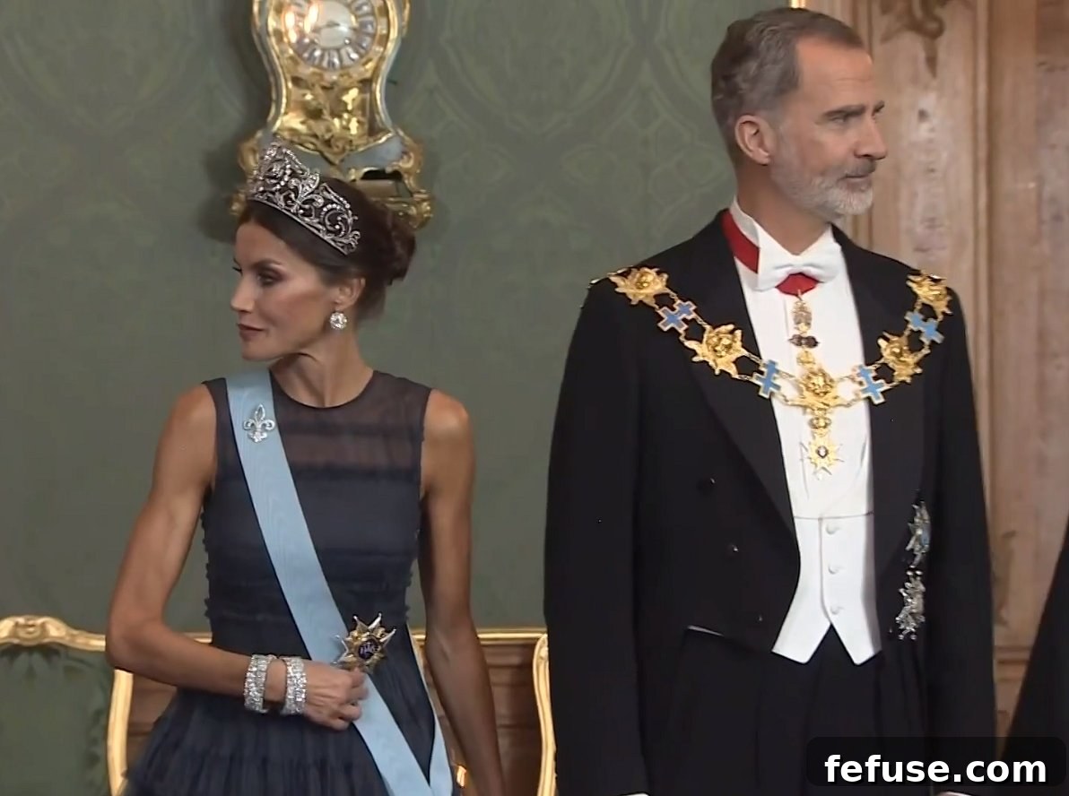 The Spanish royals attend the Spanish state dinner, 24 Nov 2021