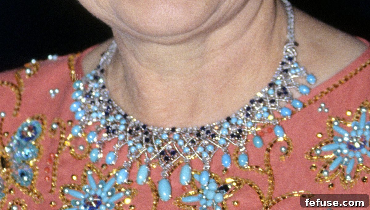 HM Queen Elizabeth II attends the Berlin Tattoo at Deutschlandhalle in Berlin during her State Visit to Germany October 1992