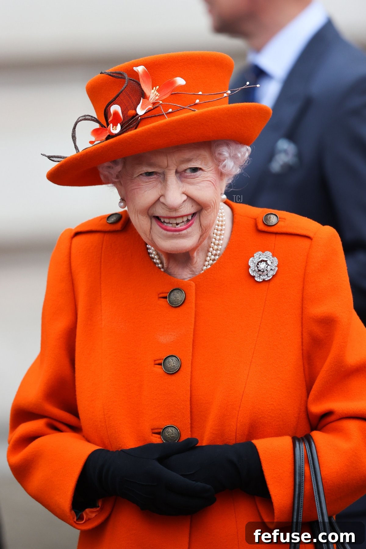 Queen Elizabeth II attends the launch of The Queen's Baton Relay for Birmingham 2022, the XXII Commonwealth Games at Buckingham Palace on October 07, 2021 in London, England