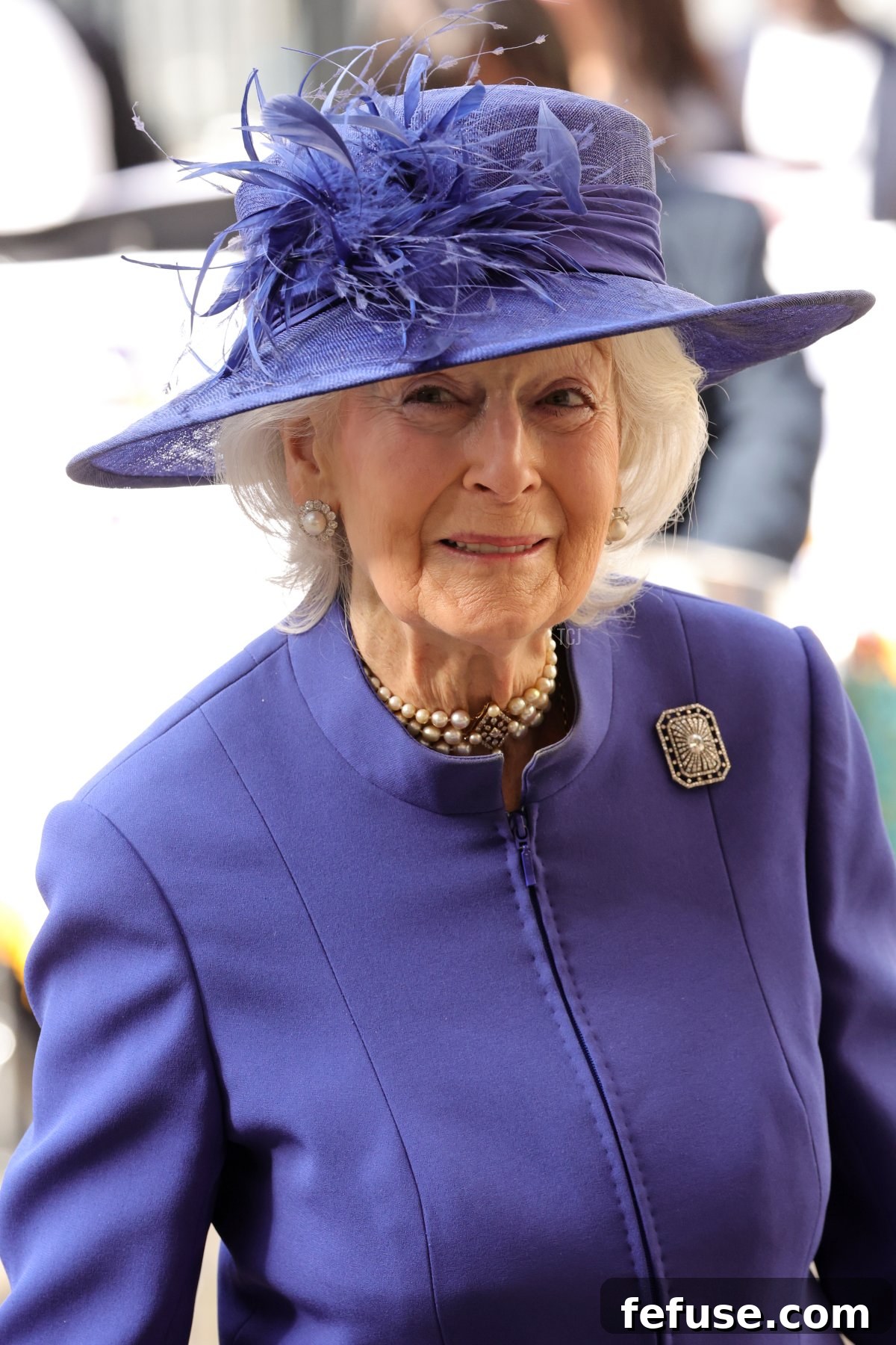 Princess Alexandra, The Honourable Lady Ogilvy arrives at Westminster Abbey for The Commonwealth Day Service on March 14, 2022 in London, England