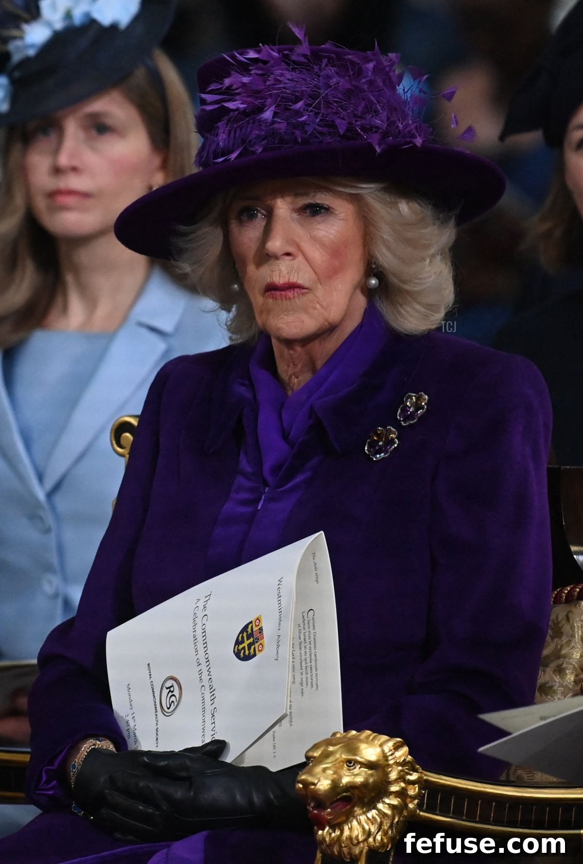 Britain's Prince Charles, Prince of Wales and Britain's Camilla, Duchess of Cornwall attend the Commonwealth Day service ceremony at Westminster Abbey, in London, on March 14, 2022