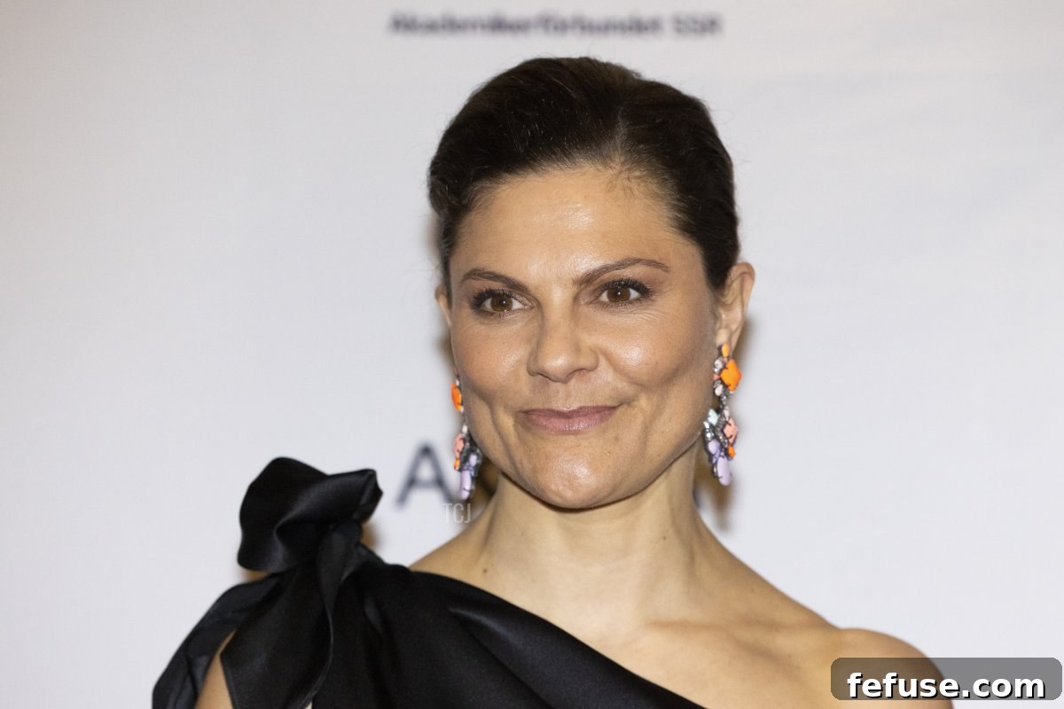 Crown Princess Victoria of Sweden attends the Swedish National Union of Students 100th Anniversary at the Clarion Hotel on March 19, 2022 in Stockholm, Sweden