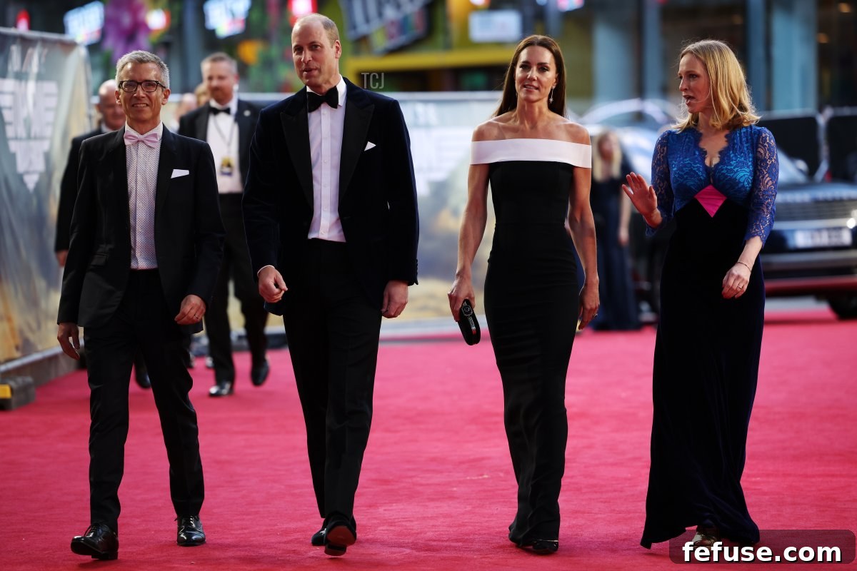 Prince William and Catherine, Duchess of Cambridge, arrive at the Odeon Leicester Square for the Top Gun: Maverick Royal Film Performance in London, May 2022