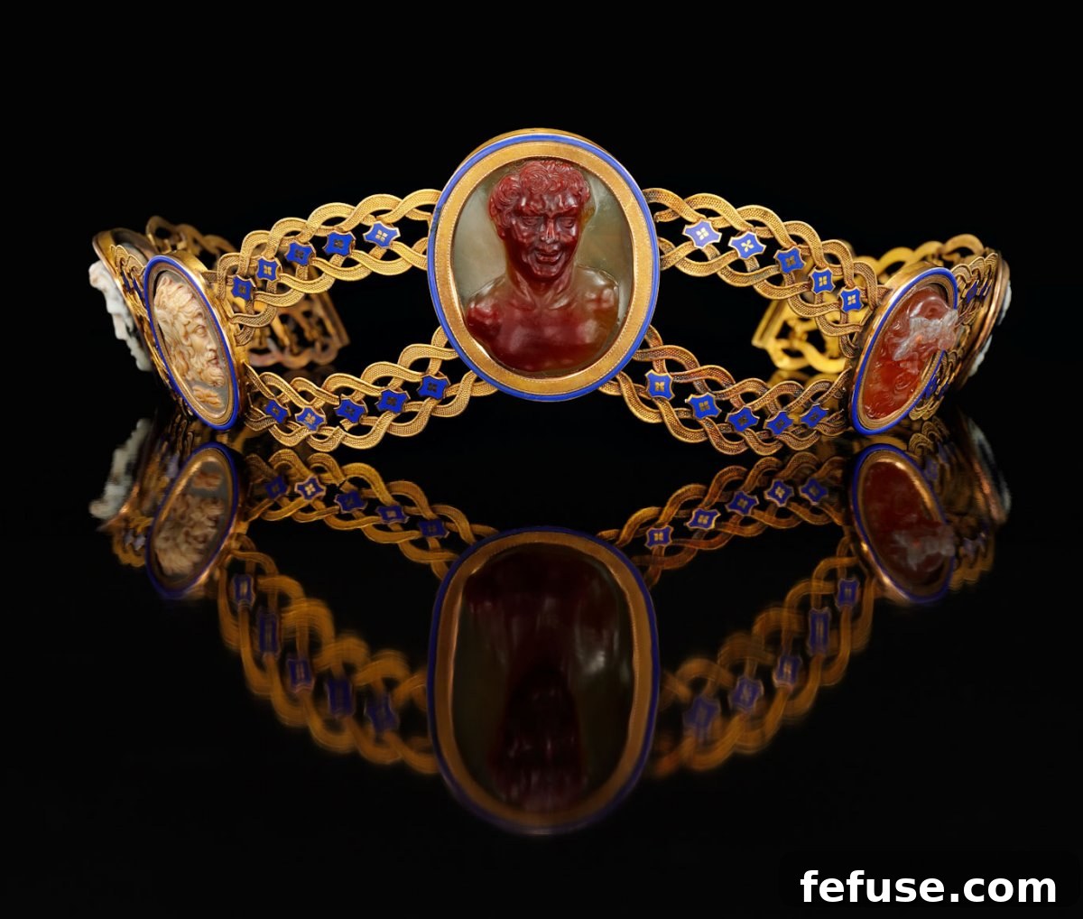 Empress Joséphine’s historical Gold, Enamel, and Cameo Tiara