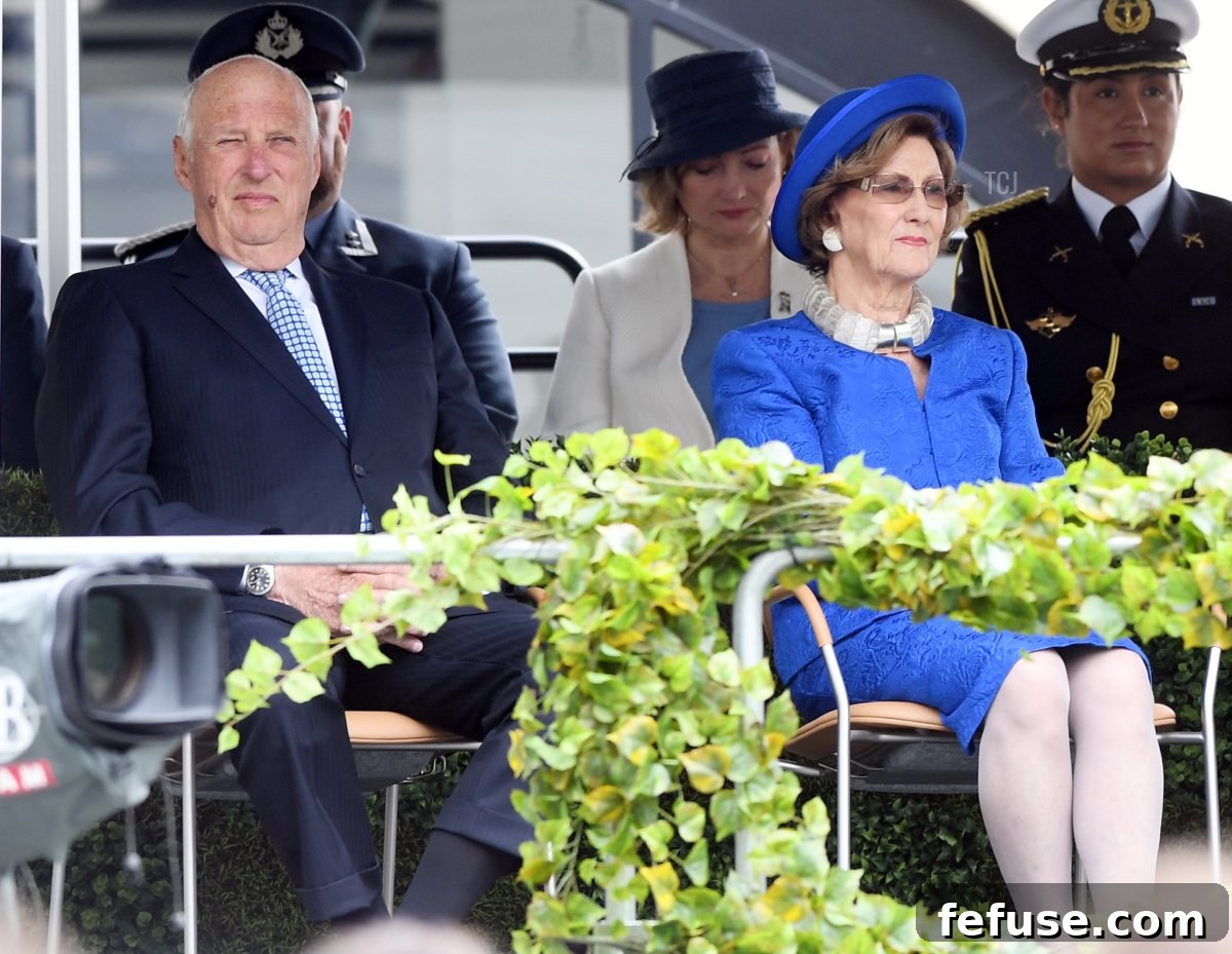 King Harald and Queen Sonja attend the opening of the National Museum on June 11, 2022 in Oslo, Norway