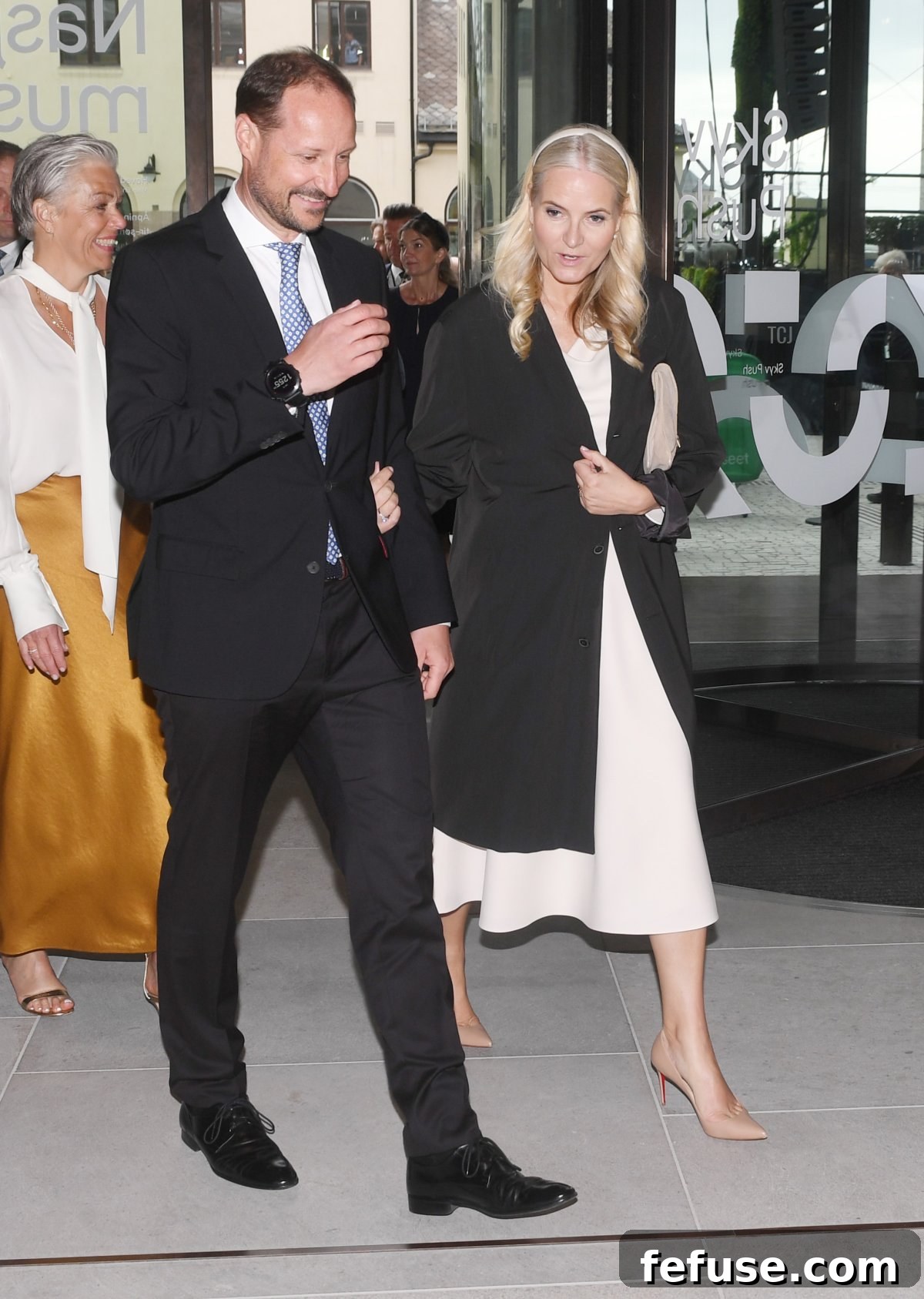 Crown Prince Haakon and Crown Princess Mette-Marit attend the opening of the National Museum on June 11, 2022 in Oslo, Norway