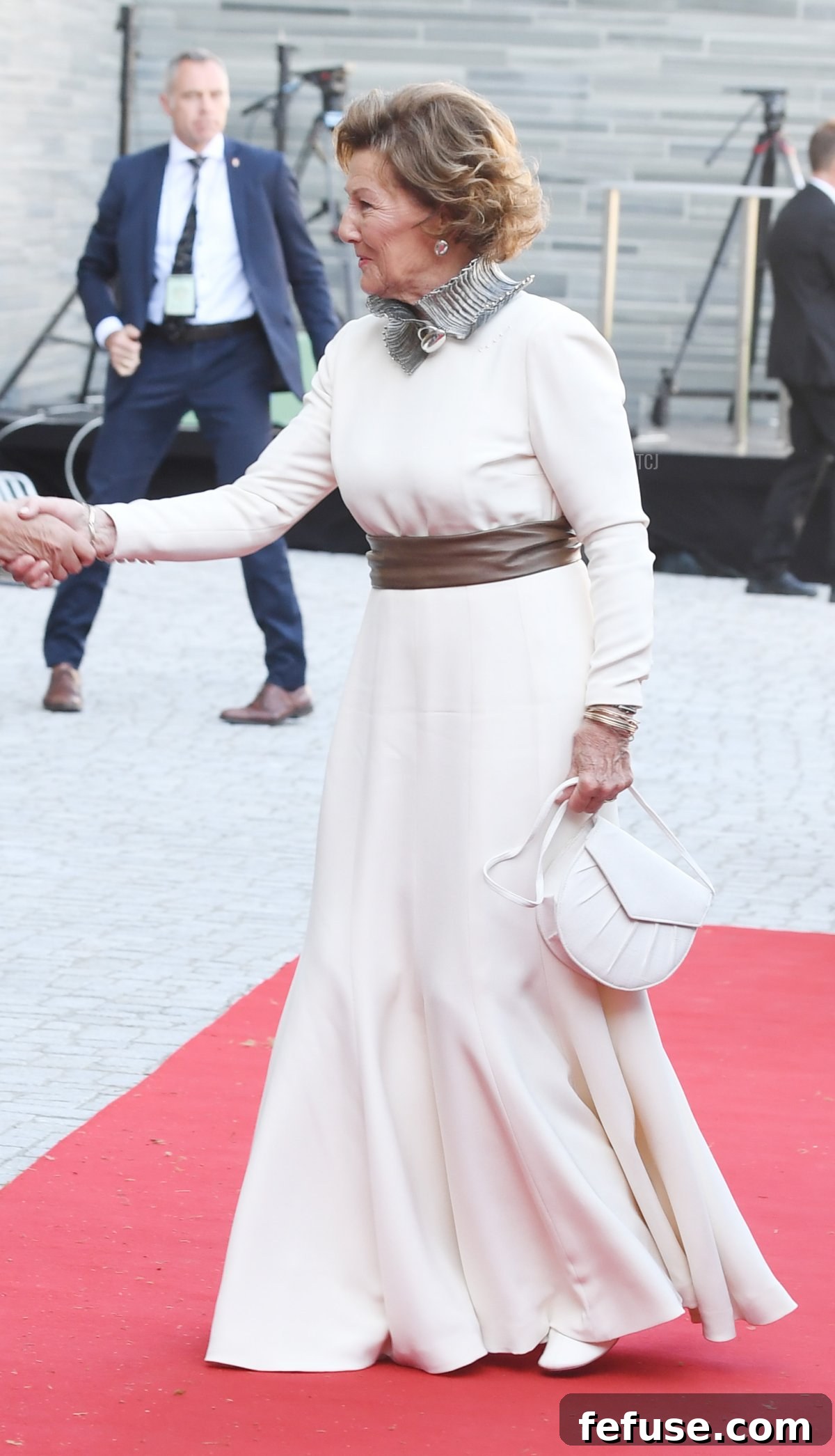Queen Sonja attends an official dinner in conjunction with the opening of the new National Museum on June 10, 2022 in Oslo, Norway
